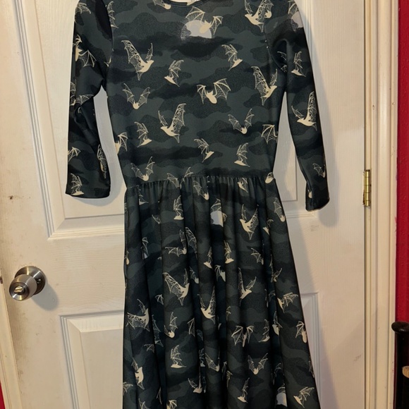 Pinup Girl Clothing Victorian Bats Print Dress SMALL - Picture 2 of 9